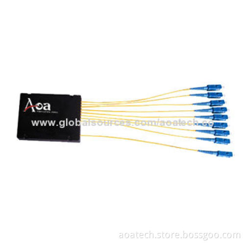 1 x 8 PLC Splitter in ABS Box Over-wide Wavelength Range from 1,260 to 1,620nmNew